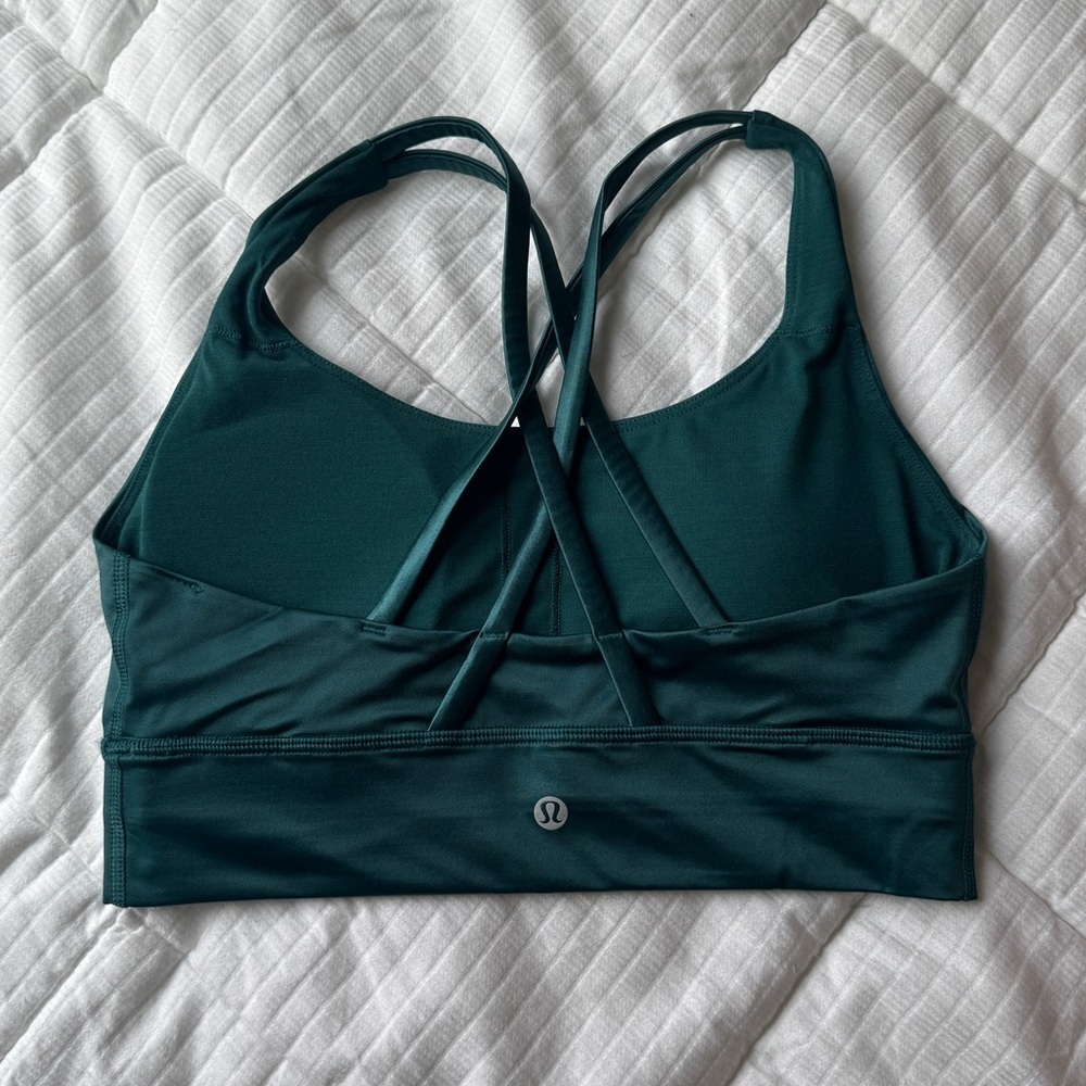 Lululemon x peloton green energy sports bra, size 8 - Picture 2 of 3